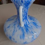 Vase opaline bleue
