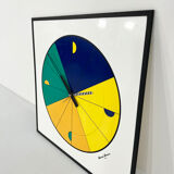 Large colorful Italian clock, 1980s