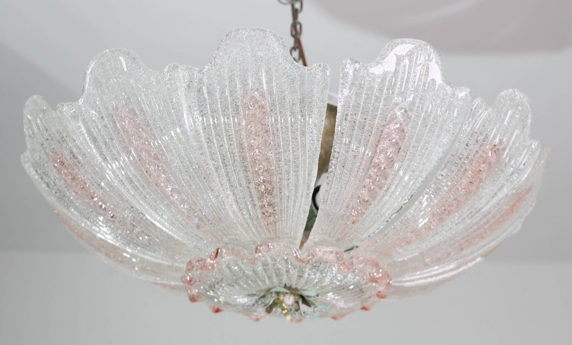 Milan, Pink Sunflower Murano Glass Ceiling Light Or Chandelier