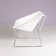 1950s easy chair AP 14 white canvas Pierre Paulin for A. Polak Netherlands