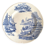 "Rustic" iron earth plate with goats