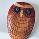 Vintage owl wicker mask or wall totem