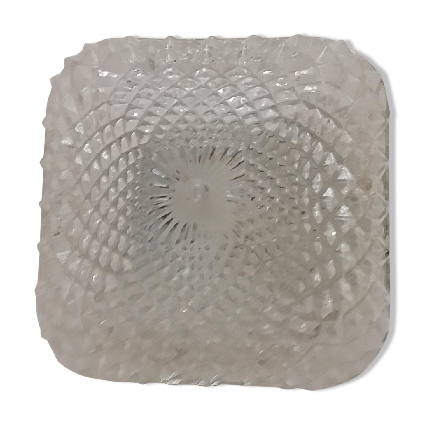 Square glass ceiling light