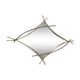 Sculptural mirror with two-tone gilded arches, France, 1970s, 95 x 133 cm