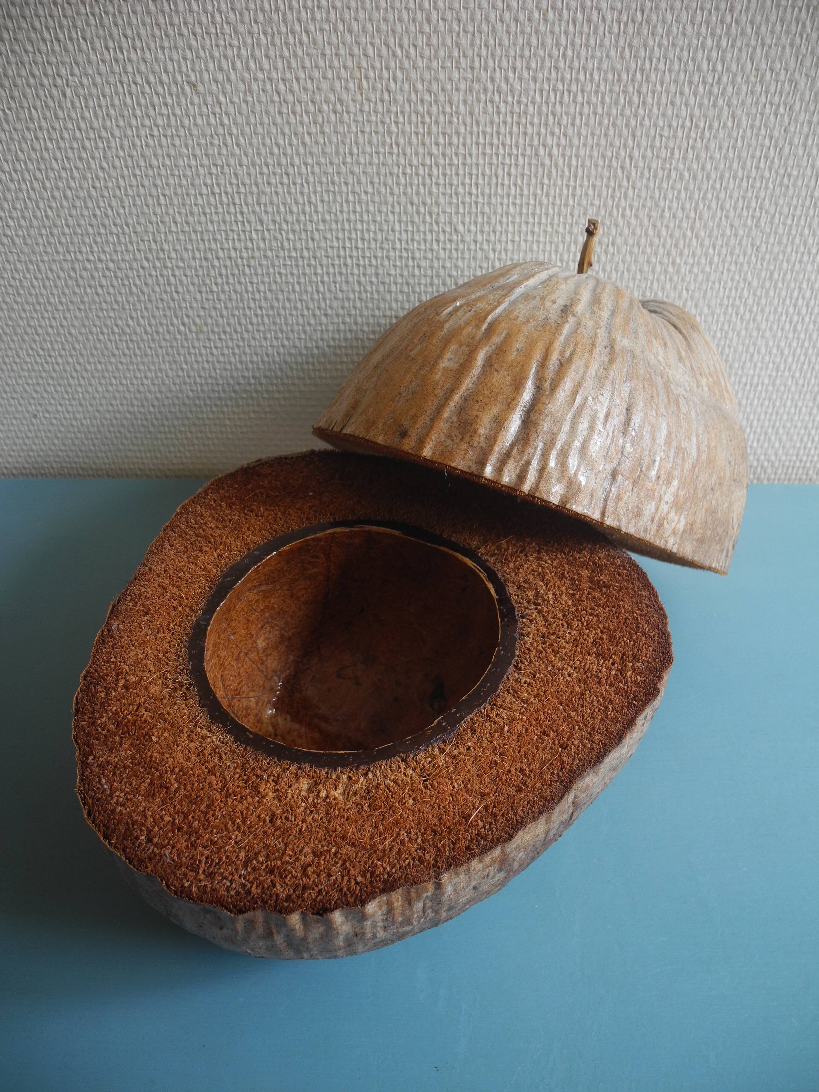 vintage ice bucket coconut Nocodaf Abidjan 70s