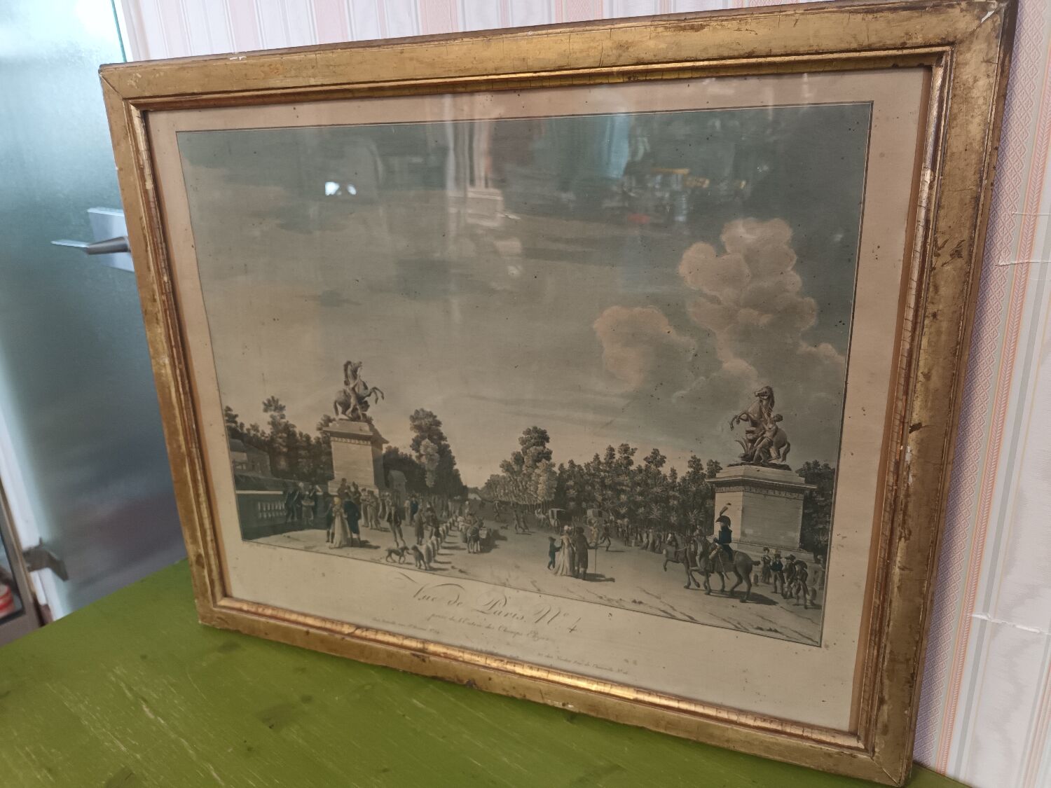 View of Paris engraving