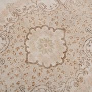 Tapis Aubusson ancien tons beiges et roses, élégant et raffiné, 209x335 Cm