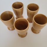 Set of 5 sandstone mazagrans