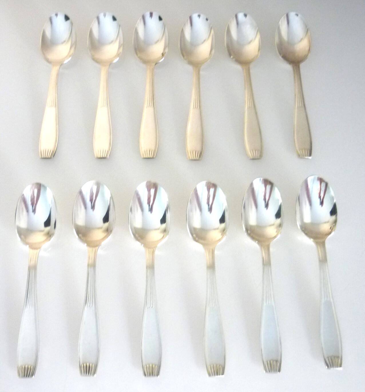 Set of 12 teaspoons, Christofle, Alfenide, silver plated, very good condition