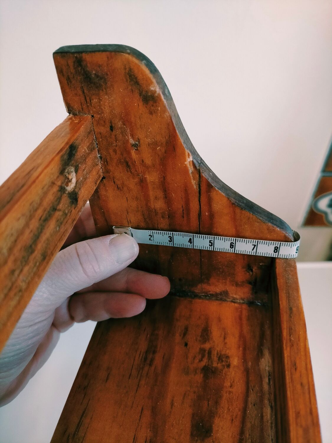 Vintage wooden wall shelf