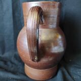 Large pitcher gres varnished berry handmade