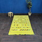 Tapis berbère marocain Jaune Ethnique