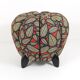 up to 3 Art Deco stools by Jindrich Halabala, leaf pattern, pouf, ottoman, 1930s