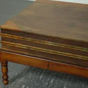 Vintage Coffee Table in Faux Leather with Internal Storage for Books