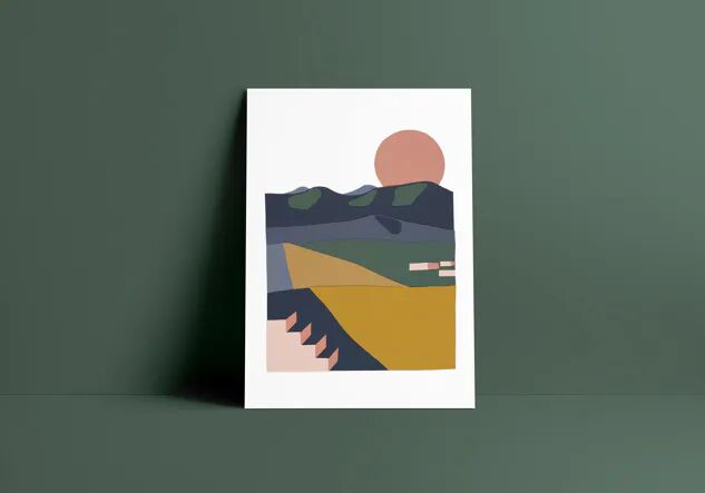 Pink moon - art print (a4) signed ackeogh