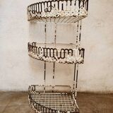 Perforated metal corner shelves