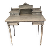 Secretary desk Henri II with grey Gustavian steps