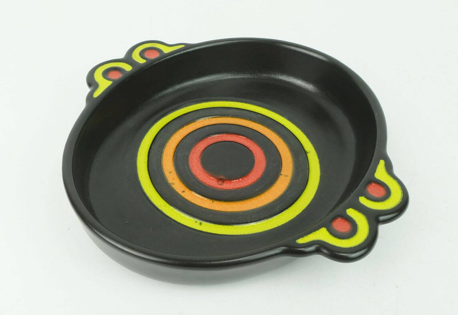 Colorful ceramic bowl side dish snack bowl herbolzheimer ceramic 1960s 70s wgp model no. 245-22