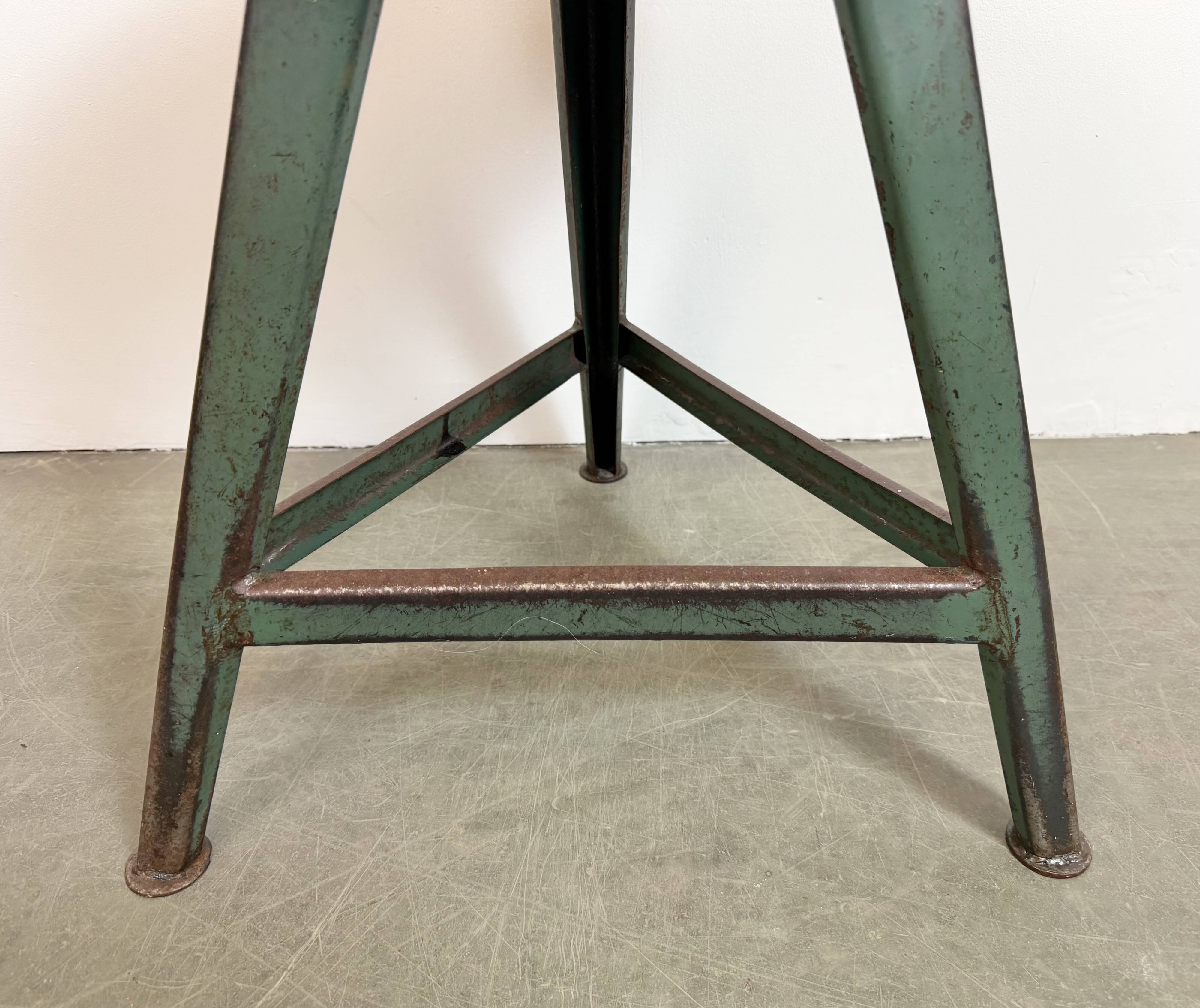 Green Industrial Workshop Stool, 1960s