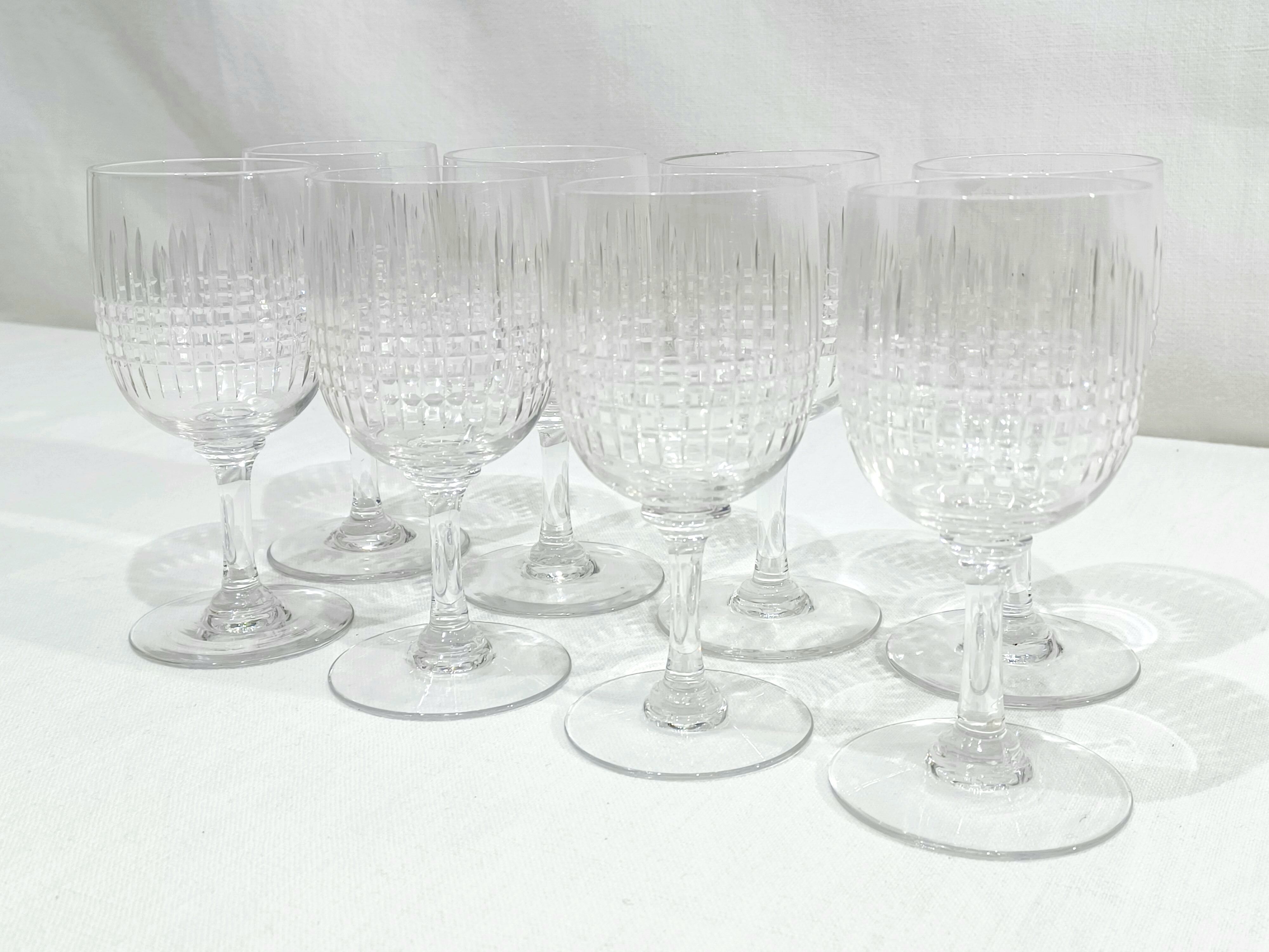 Baccarat - 8 Verres à Liqueur Nancy