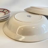 Set of 7 ceramic dishes hbcm béarn france