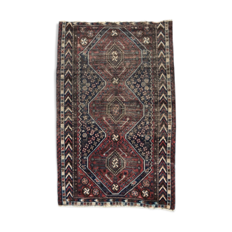 Carpet old persian hand made ghashghai wool 97 x 152 cm