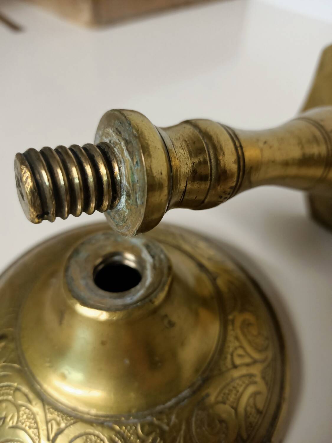 Antique bronze candlestick