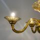 Venetian Chandlier in Murano glass of yellow color amber, 5 arms of light