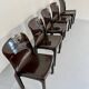 Set of 5 Selene plastic chairs designed by Vico Magistretti Artemide