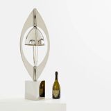 Jacques Charles Ogive Lamp for Maison Charles nickel-plated metal 1965