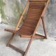 Vintage teak children's chaise longue