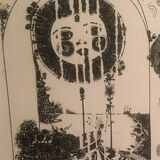 Illustration/signed paper print, framed, 60s/70s