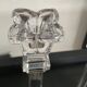 Pair of vintage crystal torch candlesticks from the 70s