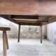 Farm table with tapered legs, cherry wood, 150 cm