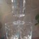 6 verres vintage gravés
