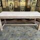 Solid oak farmhouse table with bleached aero erased interscrib