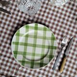 La Redoute x Selency set of 4 green dinner plates