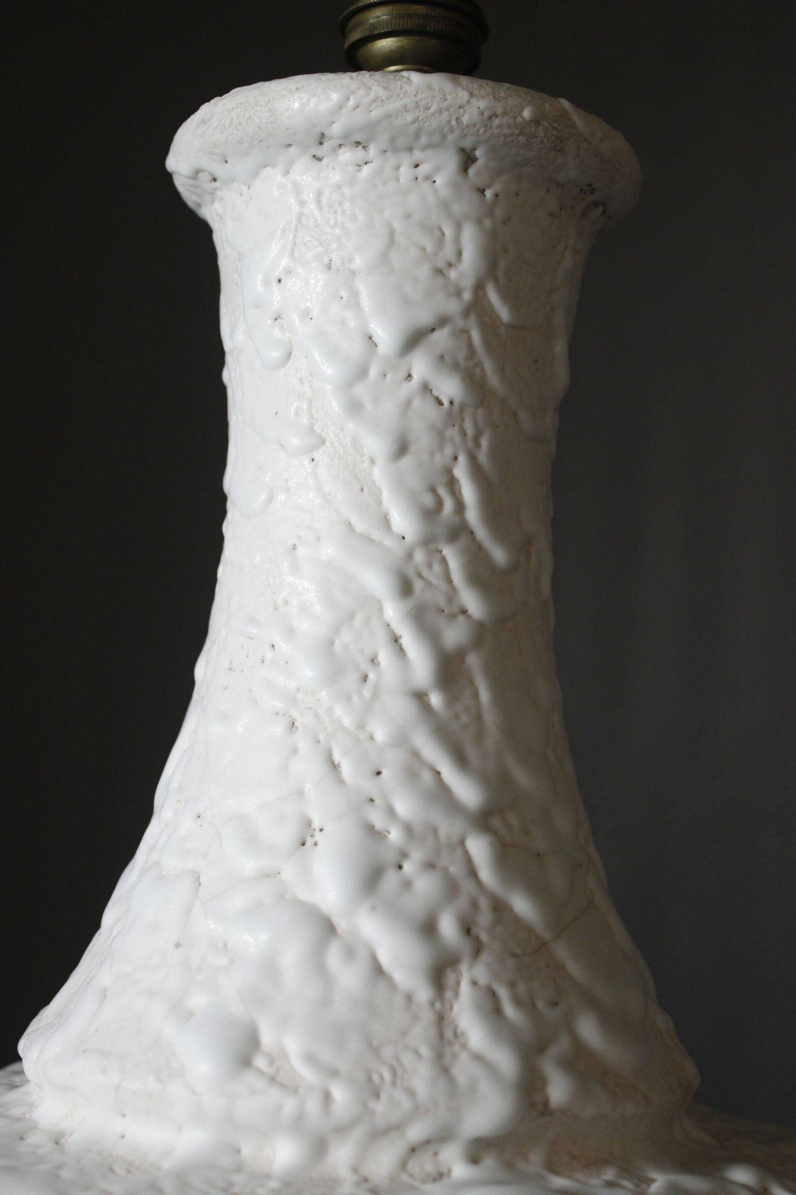 Large vintage ceramic lamp base brutalist West Germany 1960s