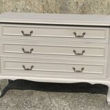 Louis XV style chest of drawers with 3 cherry wood drawers, 1960s