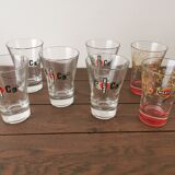 7 large Martini glasses