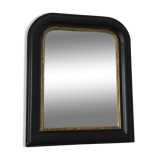 Miroir Louis Philippe Ancien En Noir Et Or France Fin 19e Siècle