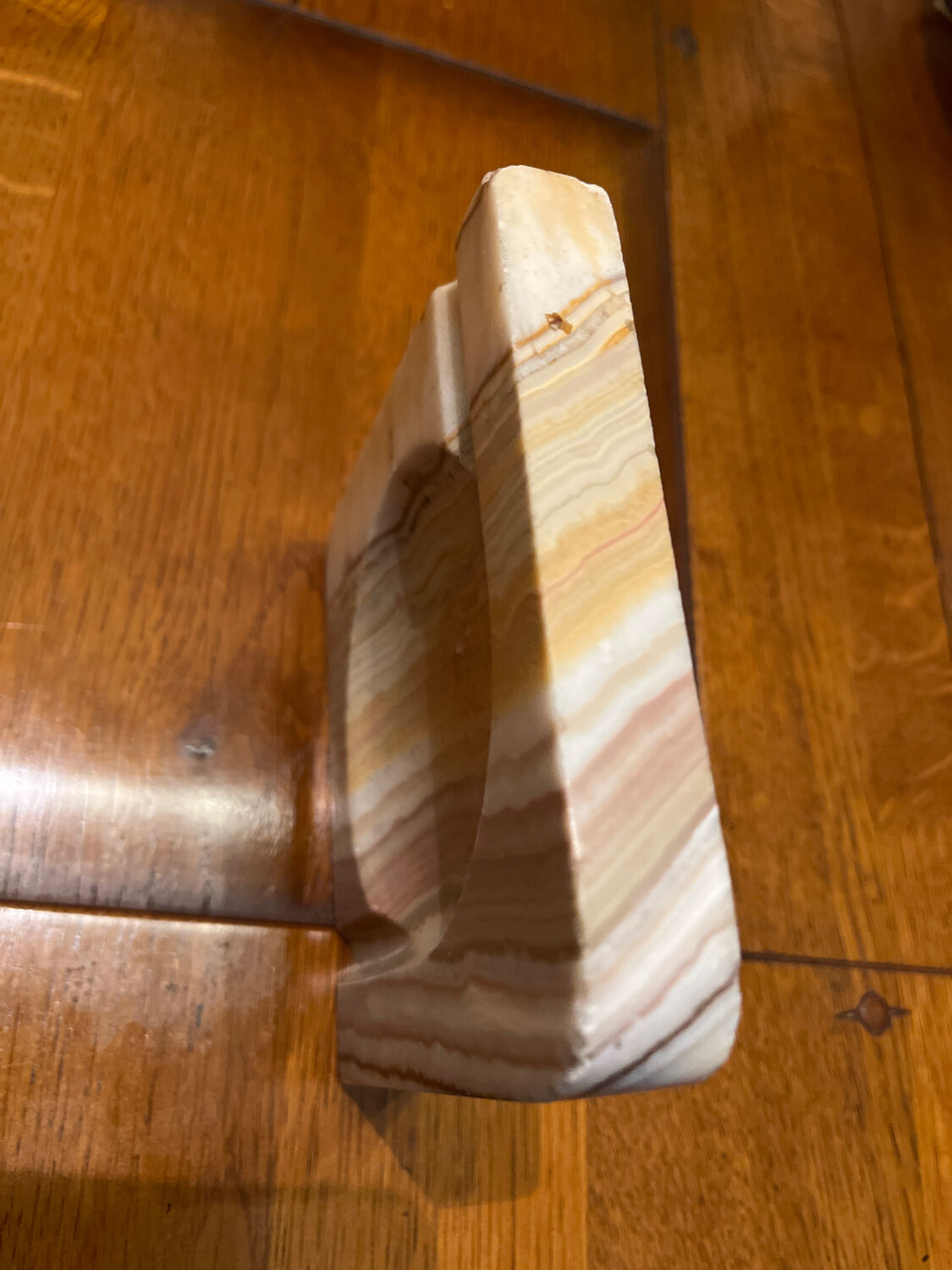 Beige marble ashtray