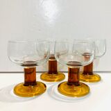 4 camel foot glasses from the 70s