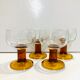 4 camel foot glasses from the 70s