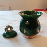 Sucrier vert et doré