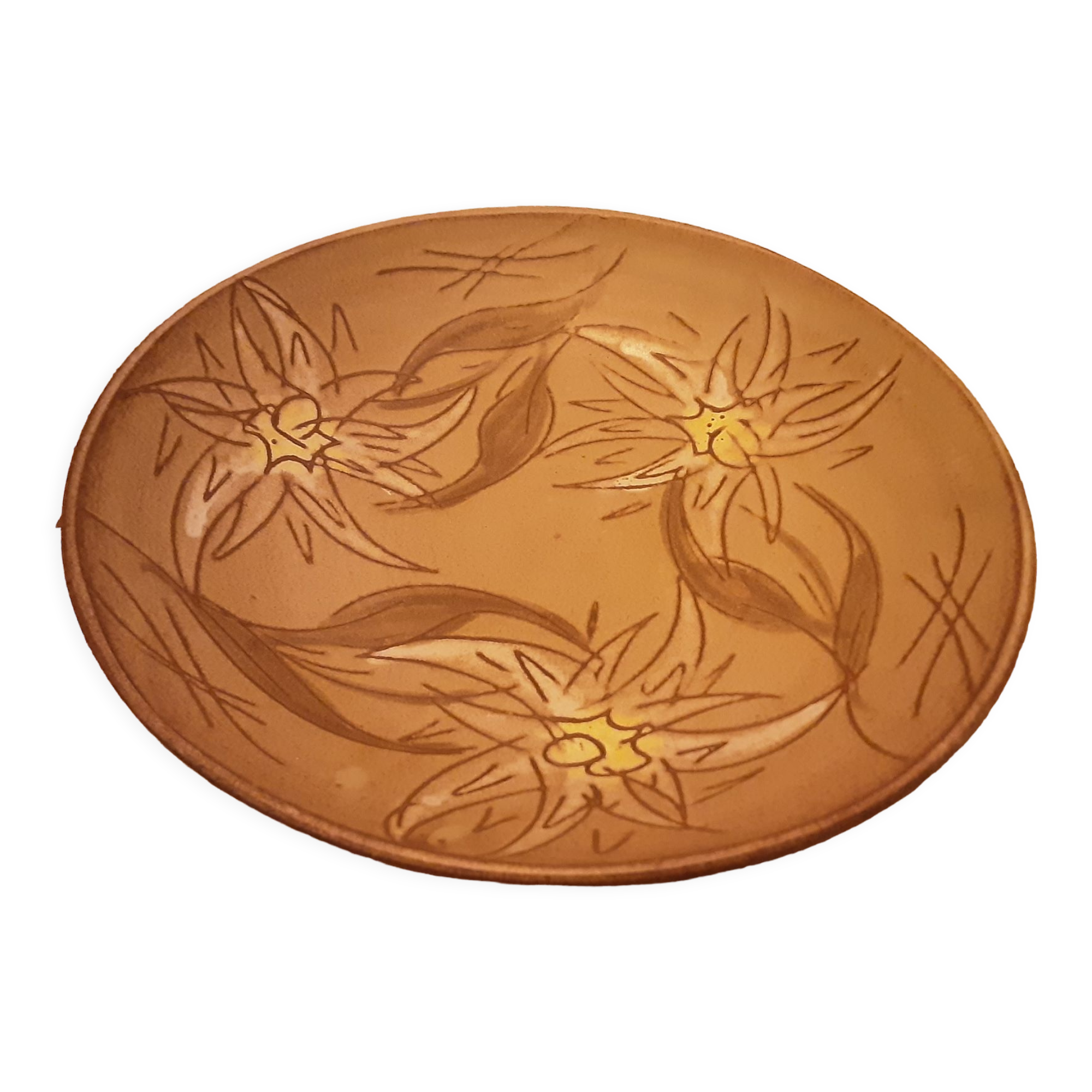 Dish ceramic cut vallauris handmade