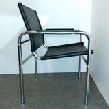 Vintage chrome armchair Klinte Chair by Tord Bjorklund for Ikea 1980