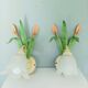 Appliques murales en forme de tulipe et feuillage