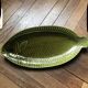 Large green fish dish Sarreguemines