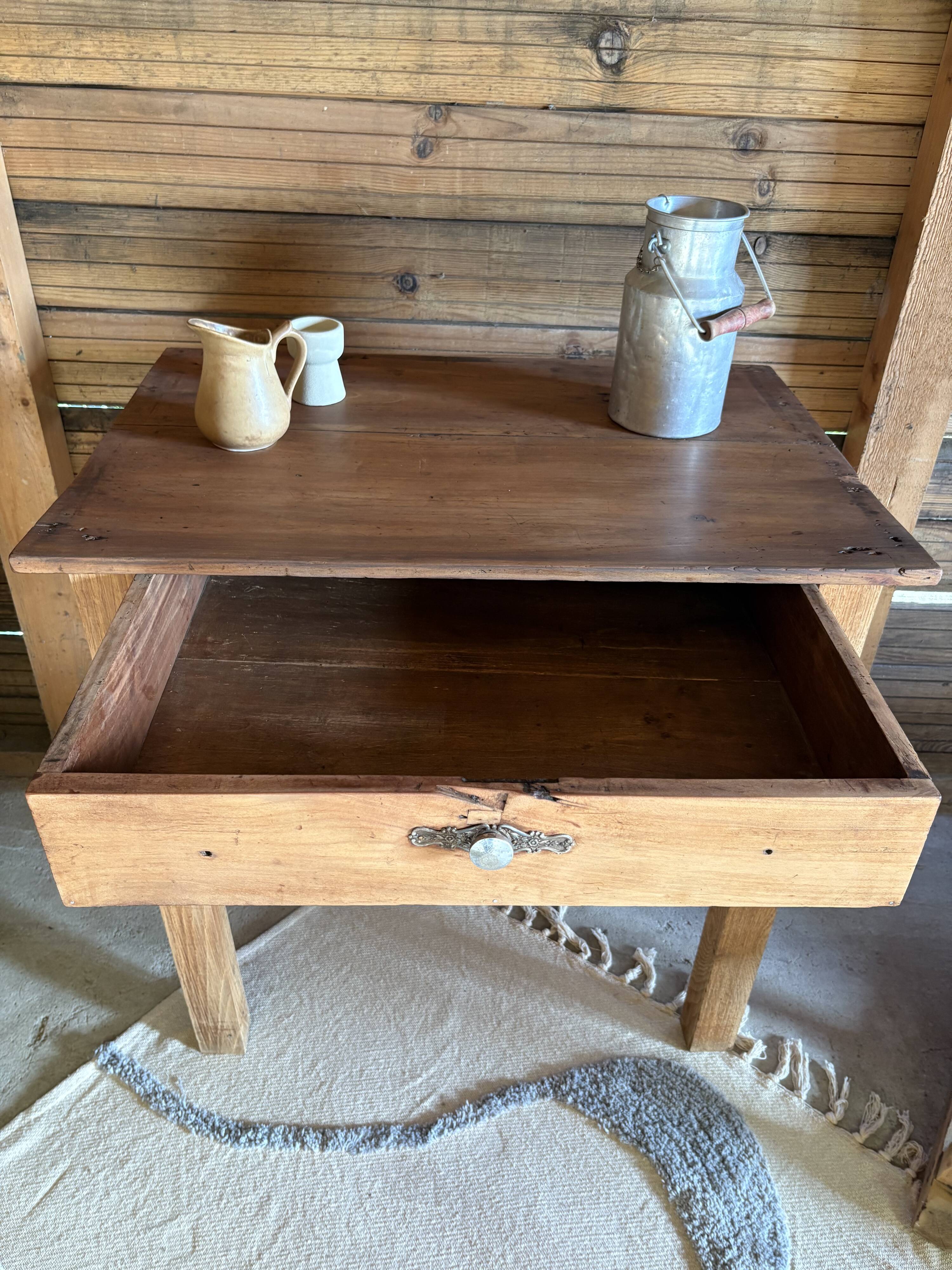 Bureau table de ferme d’appoint ancienne
